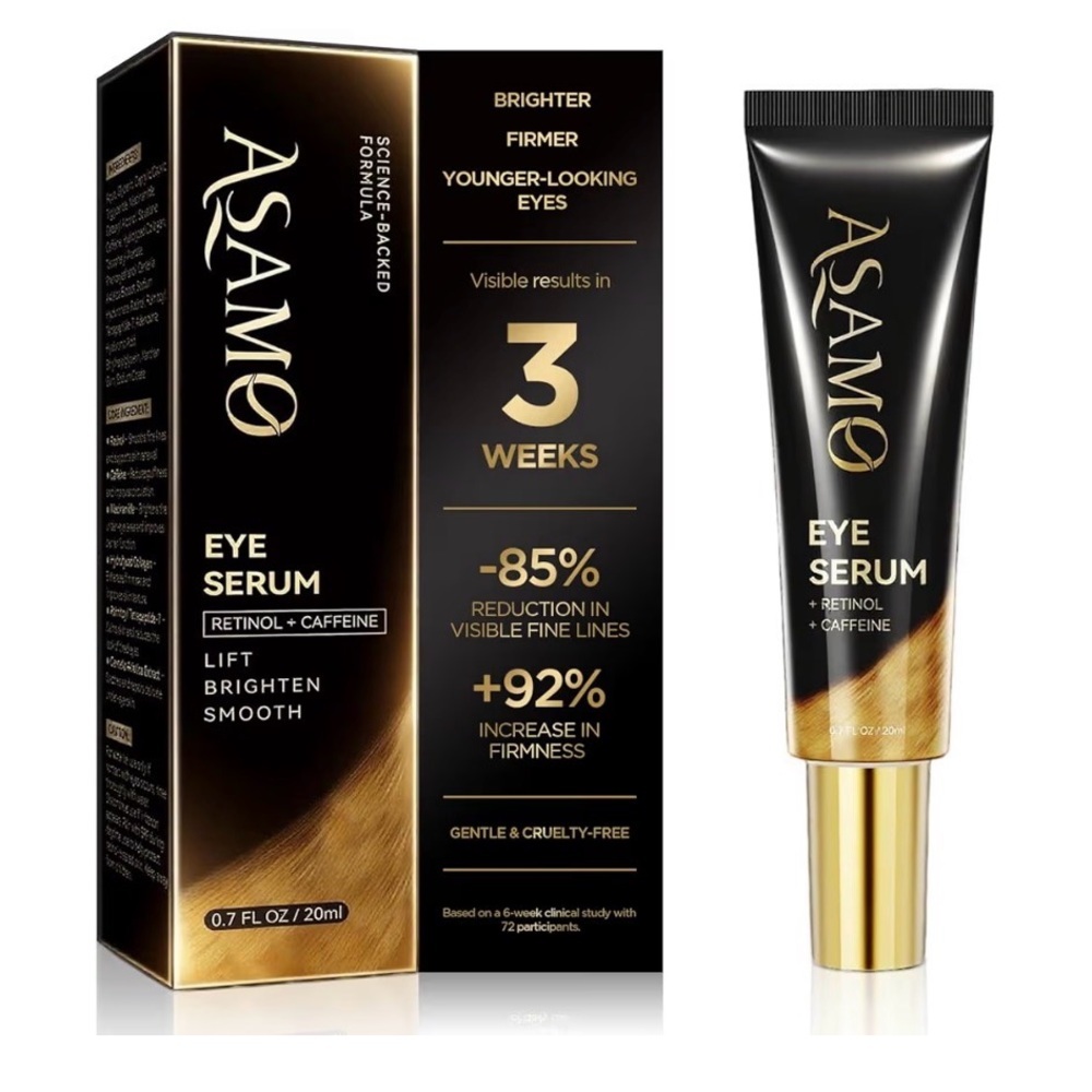 ASAMO Retinol + Caffeine Eye Serum – 0.7 fl oz (20ml)